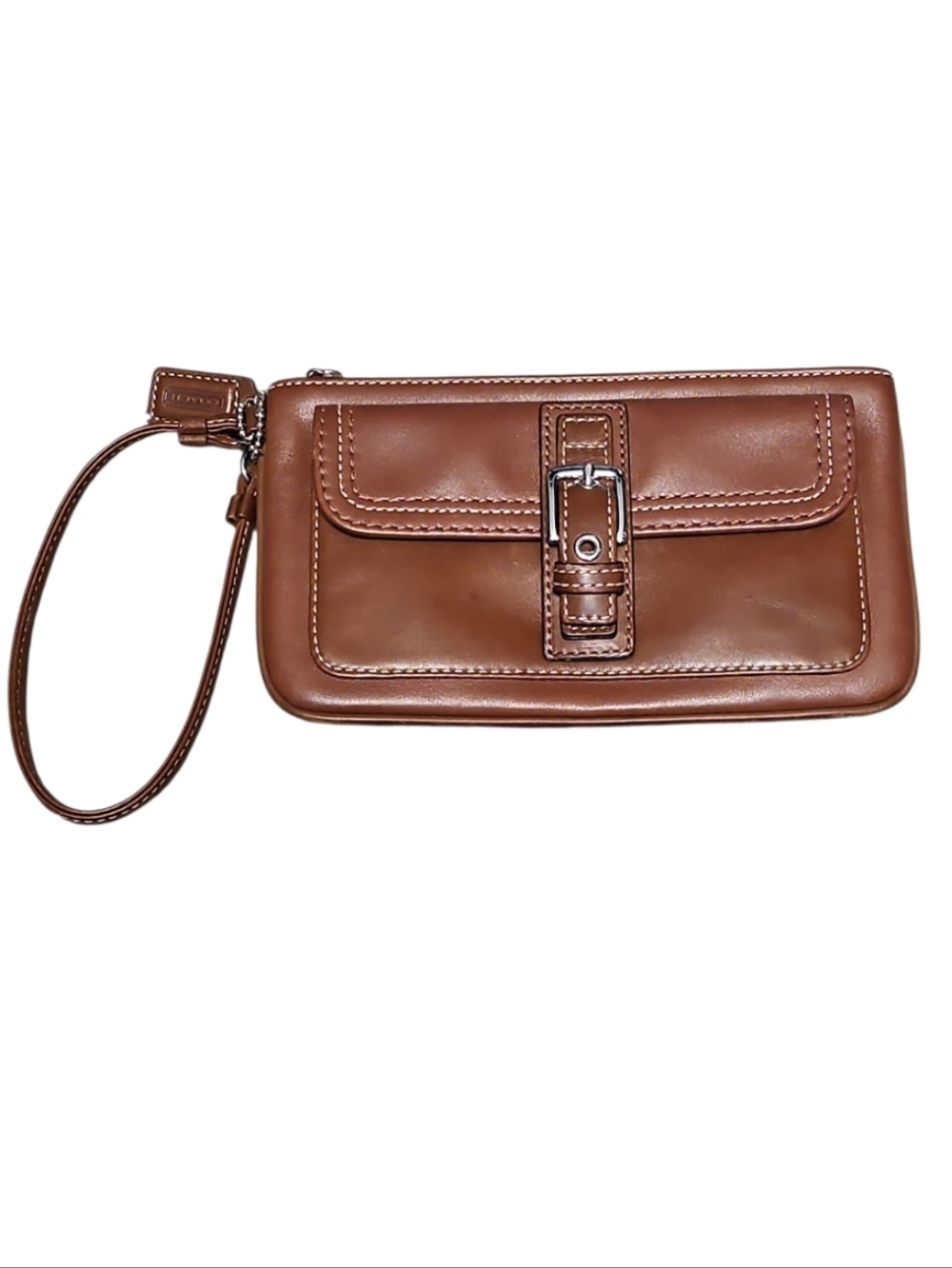 Vintage Coach Soho Brown Leather Wristlet